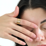 Geometric Statement Band, solid gold ring, view 6 | DiaFifth