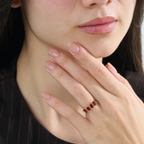 Gold Garnet Ring, solid gold ring, view 6 | DiaFifth