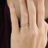 Knife Edge Wedding Ring, solid gold ring, view 3 | DiaFifth