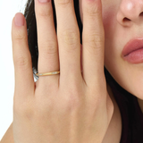Knife Edge Wedding Ring, solid gold ring, view 6 | DiaFifth