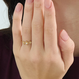 Lab Diamond Trio Ring, solid gold ring, view 6 | DiaFifth