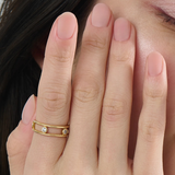 Ladder Statement Ring, solid gold ring, view 3 | DiaFifth