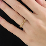 Leaf Wedding Ring, solid gold ring, view 7 | DiaFifth