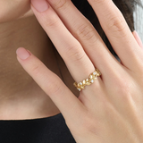 Laurel Leaf Wedding Ring, solid gold ring, view 3 | DiaFifth