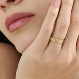 Lines Wedding Band, solid gold ring, view 3 | DiaFifth