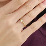 Marquise Diamond Signet Ring, solid gold ring, view 3 | DiaFifth