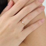 Marquise Promise Ring, solid gold ring, view 3 | DiaFifth