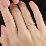 Marquise Slim Stacking Ring, solid gold ring, view 6 | DiaFifth
