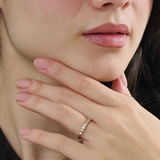 Mixed Cut Wedding Ring, solid gold ring, view 6 | DiaFifth