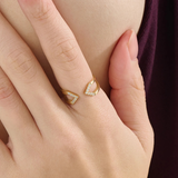 Open Arrow Statement Ring, solid gold ring, view 6 | DiaFifth