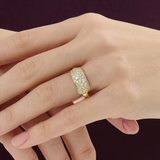 Pave Chunky Statement Ring, solid gold ring, view 6 | DiaFifth