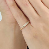 Pave Diamond Pinky Ring, solid gold ring, view 3 | DiaFifth