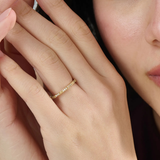 Pave Diamond Stacking Ring, solid gold ring, view 6 | DiaFifth