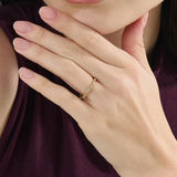 Pave Diamond Stacking Ring, solid gold ring, view 3 | DiaFifth