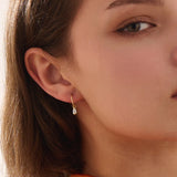 Pear Stud Earrings, solid gold earrings, view 5 | DiaFifth