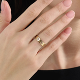 Ruby Flower Wedding Band, solid gold ring, view 6 | DiaFifth