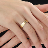 Sapphire Wavy Wedding Band, solid gold ring, view 6 | DiaFifth