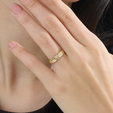 Scattered Diamond Ring, solid gold ring, view 3 | DiaFifth