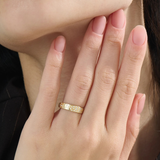 Scattered Diamond Ring, solid gold ring, view 6 | DiaFifth
