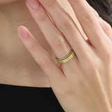 Side Pave Flower Wedding Band, solid gold ring, view 3 | DiaFifth