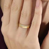 Channel Pave Wedding Band, solid gold ring, view 3 | DiaFifth