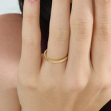 Simple Lined Wedding Band, solid gold ring, view 6 | DiaFifth