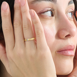 Solo Baguette Wedding Band, solid gold ring, view 3 | DiaFifth