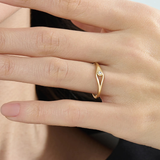 Solo Pinky Ring, solid gold ring, view 3 | DiaFifth