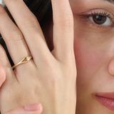 Solo Pinky Ring, solid gold ring, view 6 | DiaFifth