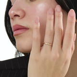 Square Promise Ring, solid gold ring, view 6 | DiaFifth