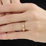 Textured Wedding Band, solid gold ring, view 6 | DiaFifth