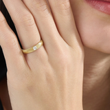 Textured Wedding Band, solid gold ring, view 3 | DiaFifth