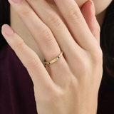 Tiny Sapphire Wedding Band, solid gold ring, view 6 | DiaFifth