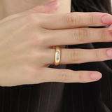 Toi et Moi Dome Ring, solid gold ring, view 3 | DiaFifth