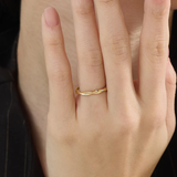 Twist Stacking Ring, solid gold ring, view 3 | DiaFifth