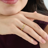 Vintage Milgrain Wedding Band, solid gold ring, view 3 | DiaFifth