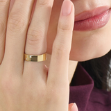 Wavy Wedding Band, solid gold ring, view 6 | DiaFifth