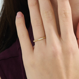 Wavy Wedding Ring, solid gold ring, view 3 | DiaFifth