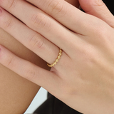 Wheat Stacking Ring, solid gold ring, view 3 | DiaFifth