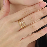 Wire Statement Ring, solid gold ring, view 3 | DiaFifth