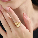 Wrap Around Statement Ring, solid gold ring, view 6 | DiaFifth