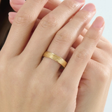 Wave Pattern Wedding Band, solid gold ring, view 3 | DiaFifth
