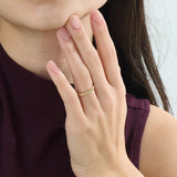 Triangle Wedding Band, solid gold ring, view 6 | DiaFifth