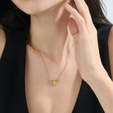 Bee Necklace, solid gold necklace, view 6 | DiaFifth